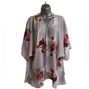 Flowery Short kimono or cover up